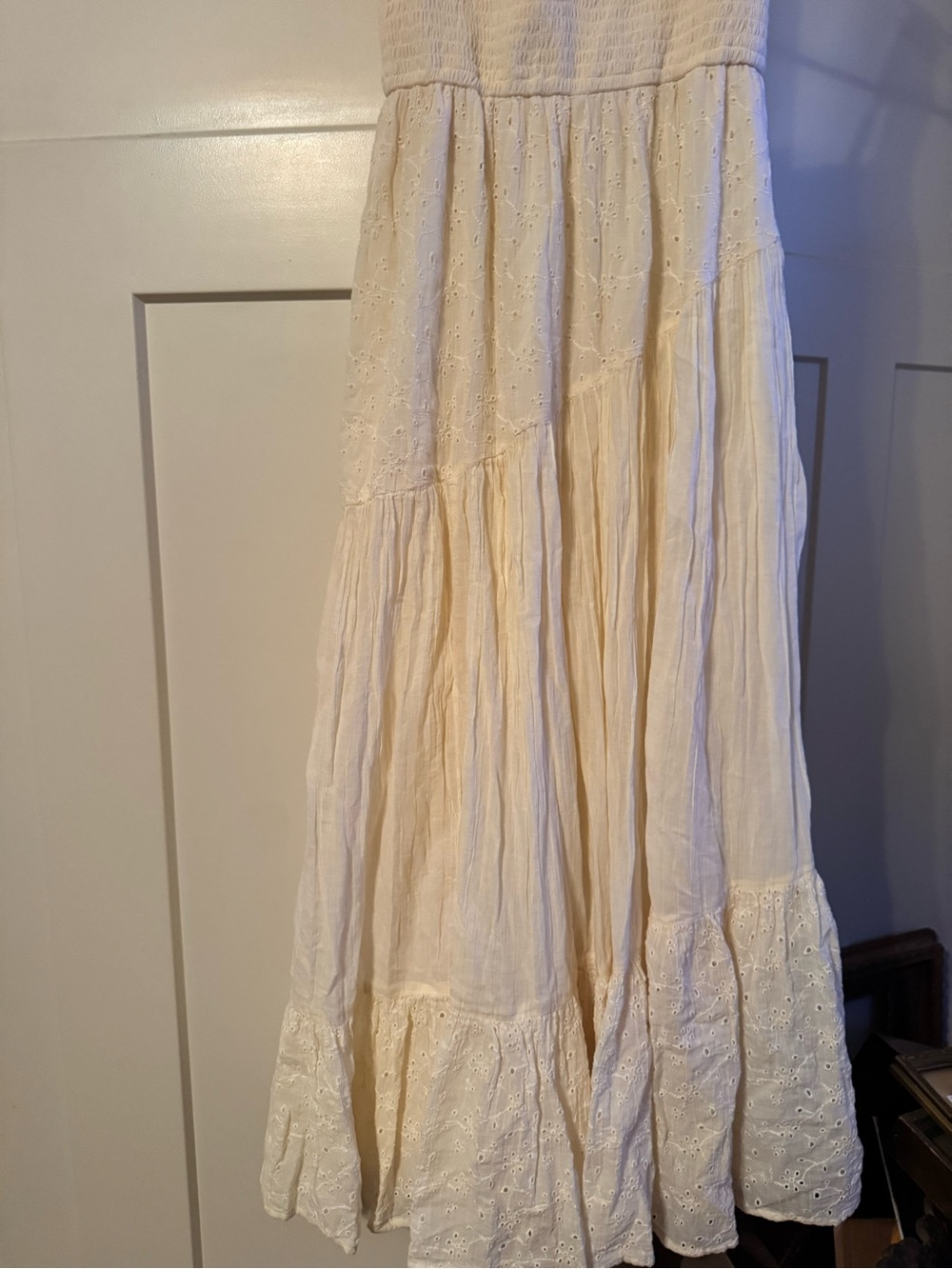 American Eagle Eyelet Maxi Dress in Cream - Picture 4 of 4